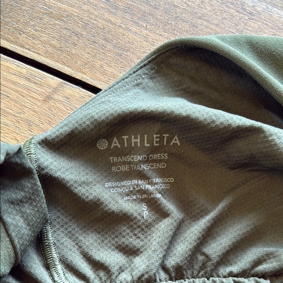 Athleta Transcend Dress in Olive Green size S - Picture 3 of 4